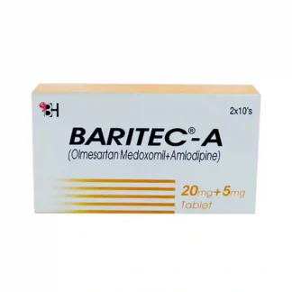 Baritec-A Tablets 20mg+5mg (1 Strip = 10 Tablets)