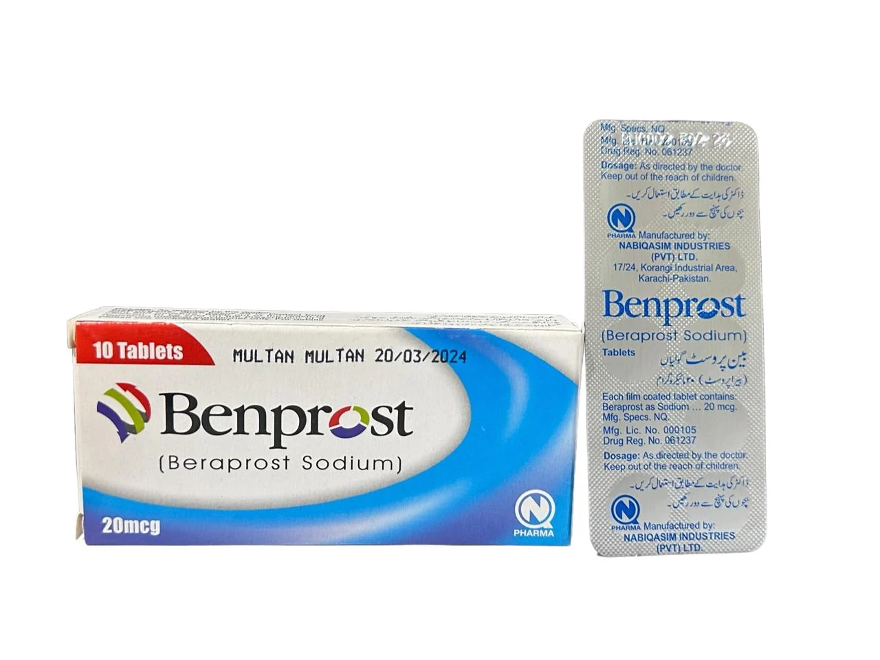 Benprost Tablets 20mcg (1 Box = 1 Strip)(1 Strip = 10 Tablets)