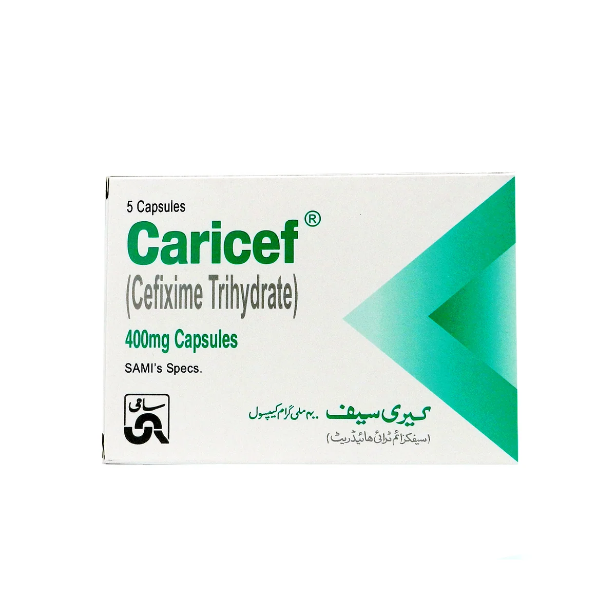 Caricef Capsules 400mg (1 Box = 1 Strip)(1 Strip = 5 Capsules)
