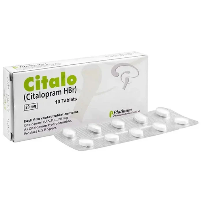 Citalo Tablets 20mg (1 Box = 1 Strip)(1 Strip = 10 Tablets)