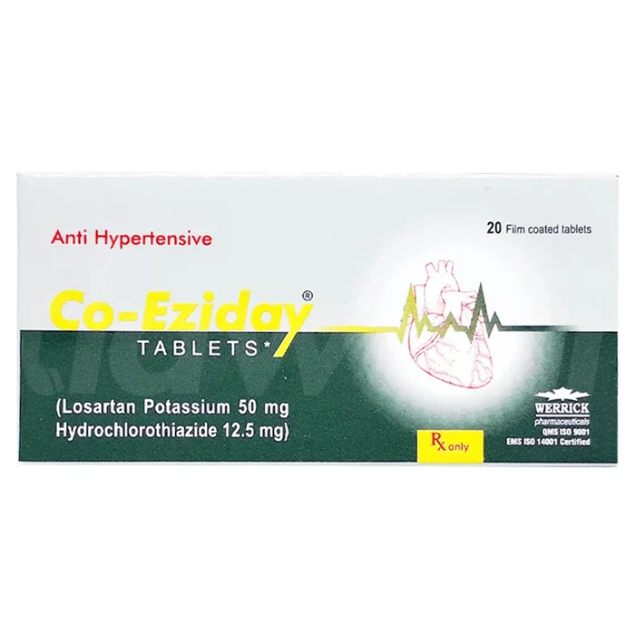 Co-Eziday Tablets 50mg/12.5mg (1 Box = 2 Strips) (1 Strip = 10 Tablets)