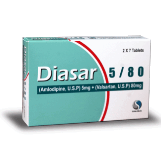 Diasar Tablets 5mg/80mg (1 Strip = 7 Tablets)