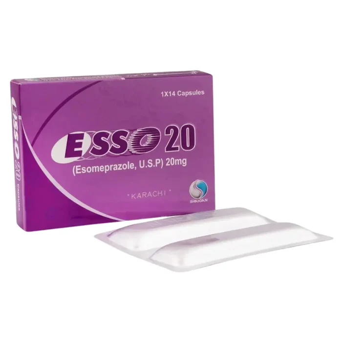 Esso Capsules 20mg (1 Box = 2 Strips) (1 Strip = 7 Capsules)
