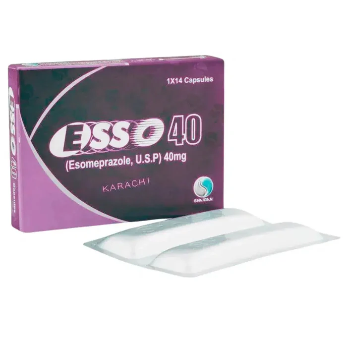 Esso Capsules 40mg (1 Box = 2 Strips) (1 Strip = 7 Capsules)