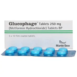 Glucophage Tablets 250mg (1 Strip = 10 Tablets)