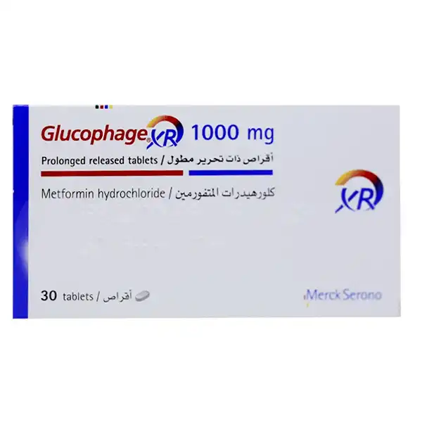Glucophage Xr Tablets 1g (1 Box = 3 Strips) (1 Strip = 10 Tablets)
