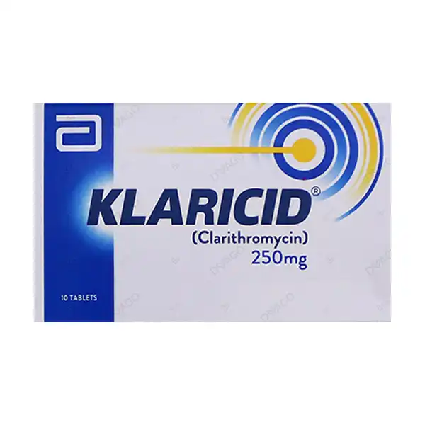 Klaricid Tablets 250mg (1 Box = 1 Strip)(1 Strip = 10 Tablets)