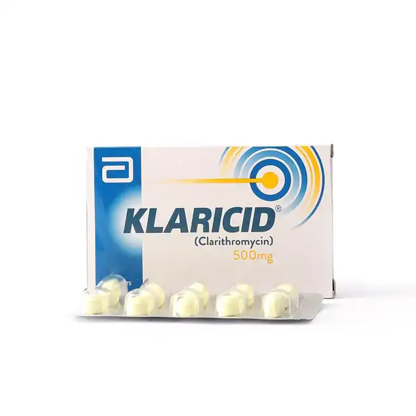 Klaricid Tablets 500mg (1 Box = 1 Strip)(1 Strip = 10 Tablets)
