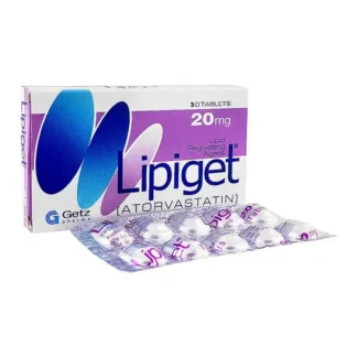 Lipiget Tablets 20mg (1 Box = 30 Tablets)