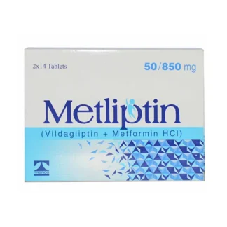 Metliptin Tablets 50mg/850mg (1 Strip = 14 Tablets)