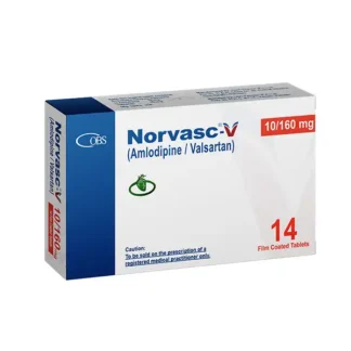 Norvasc-V Tablets 10mg/160mg (1 Box = 14 Tablets)