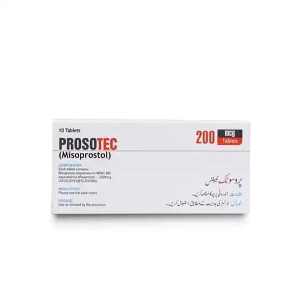 Prosotec Tablets 200Mcg (1 Box = 1 Strip)(1 Strip = 10 Tablets)