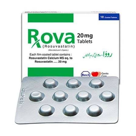 Rova Tablets 20mg (1 Box = 1 Strip)(1 Strip = 10 Tablets)