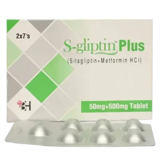 S-Gliptin Plus Tablets 50mg+500mg (1 Strip = 7 Tablets)