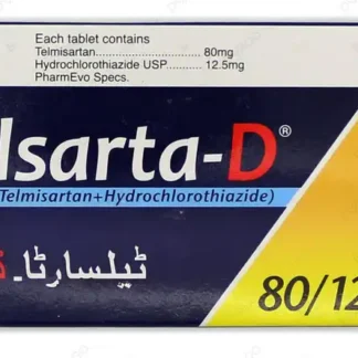 Telsarta-D Tablets 80/12.5mg (1 Strip = 7 Tablets)