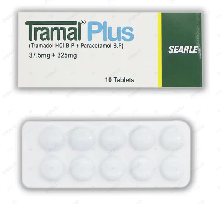 Tramal Plus Tablets 37.5mg+325mg (1 Box = 1 Strip) (1 Strip = 10 Tablets